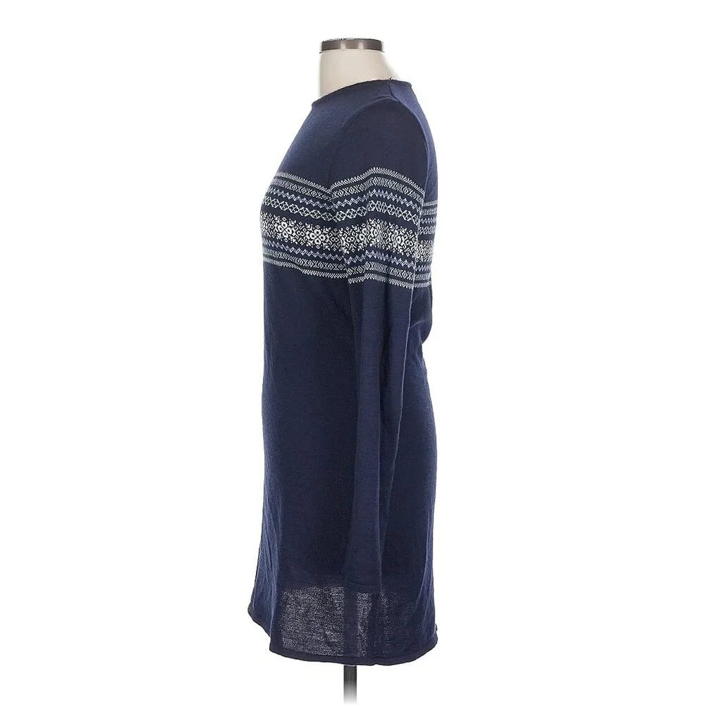 Vtg Y2K Esprit De Corp Fair Isle Sweater Dress | 90s Old Money Dark Academia Lg - Picture 5 of 8